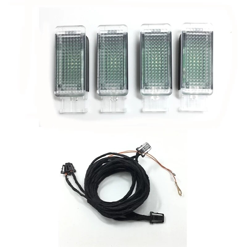 Retrofit front and rear footwell LED light kit volkswagen audi white