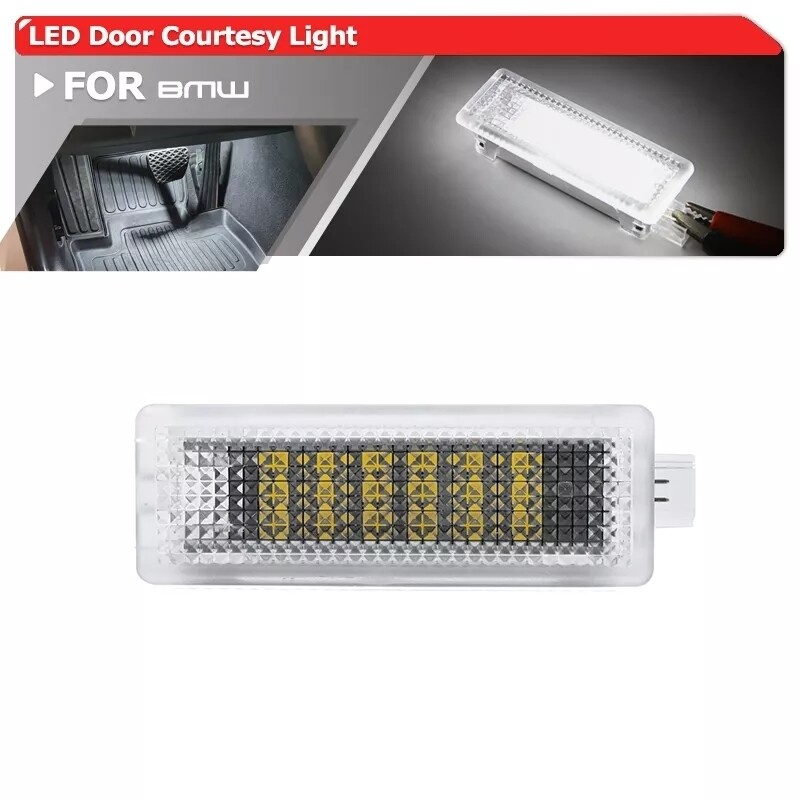 2pcs BMW white LED footwell door boot glovebox light units Mini