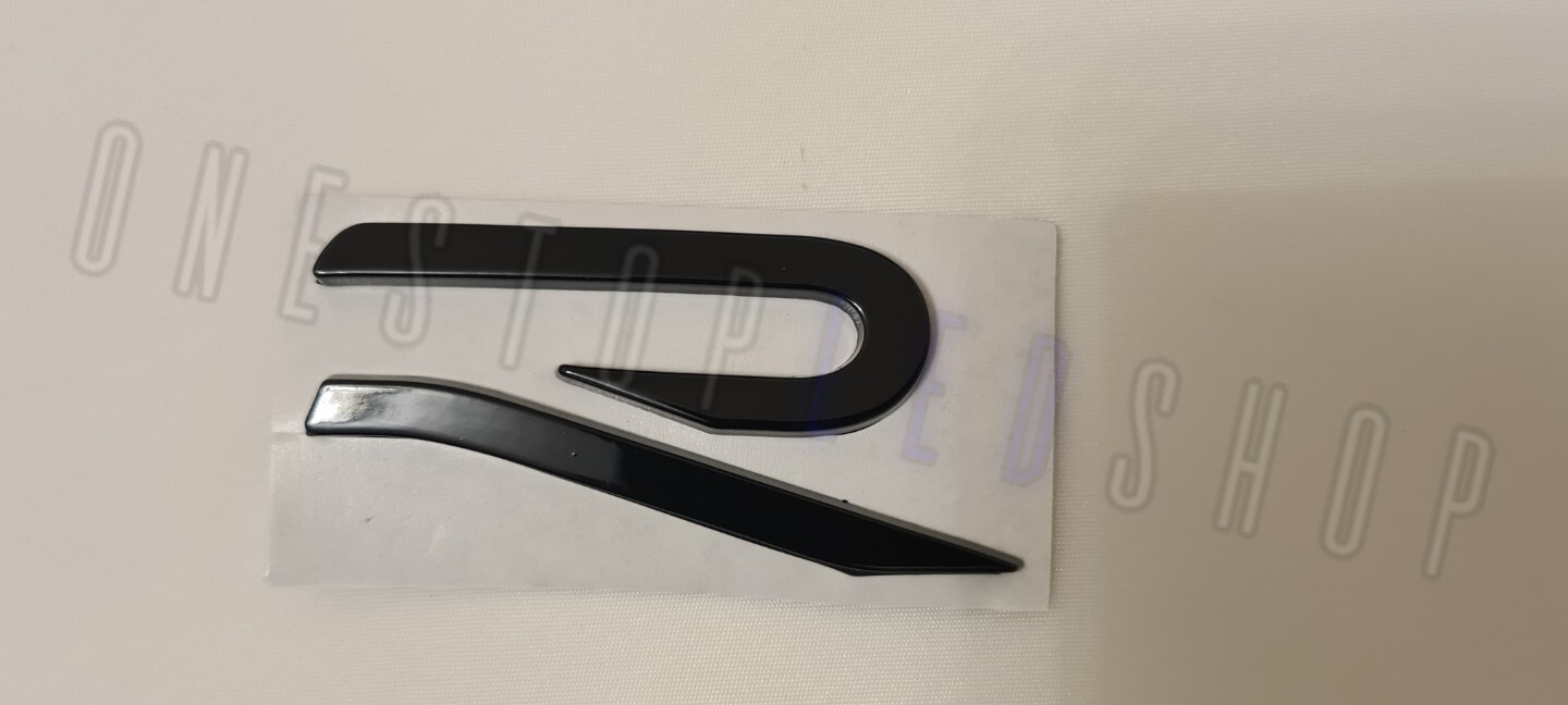 R R-Line RLine new style volkswagen gloss black boot trunk badge emblem adhesive stick on 65 x 35mm