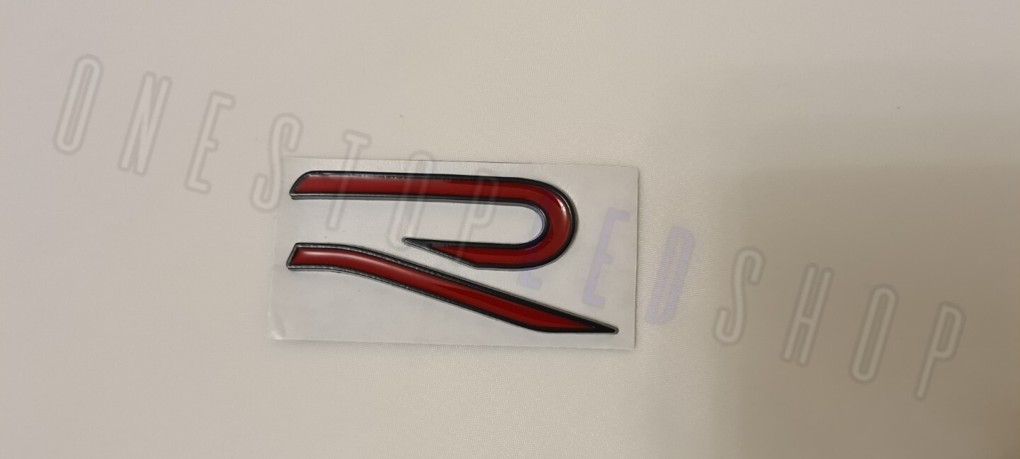 R R-Line RLine new style volkswagen red black boot trunk badge emblem adhesive stick on 65 x 35mm