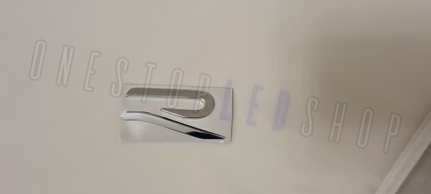 R R-Line RLine new style volkswagen silver chrome boot trunk badge emblem adhesive stick on 65 x 35mm