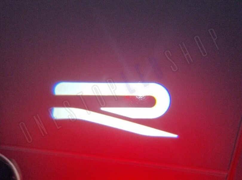 2pc Volkswagen door projector shadow LED kit new style R RLine logo