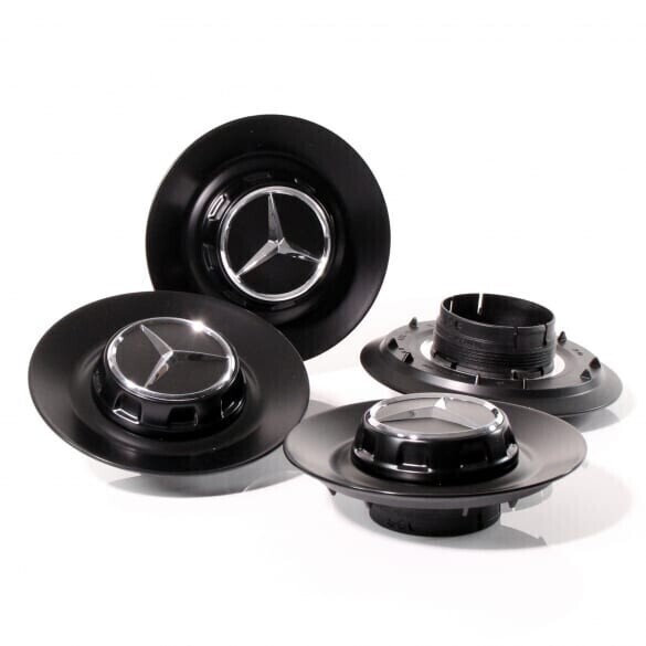 Mercedes Benz 164mm black alloy wheel center hub cap
