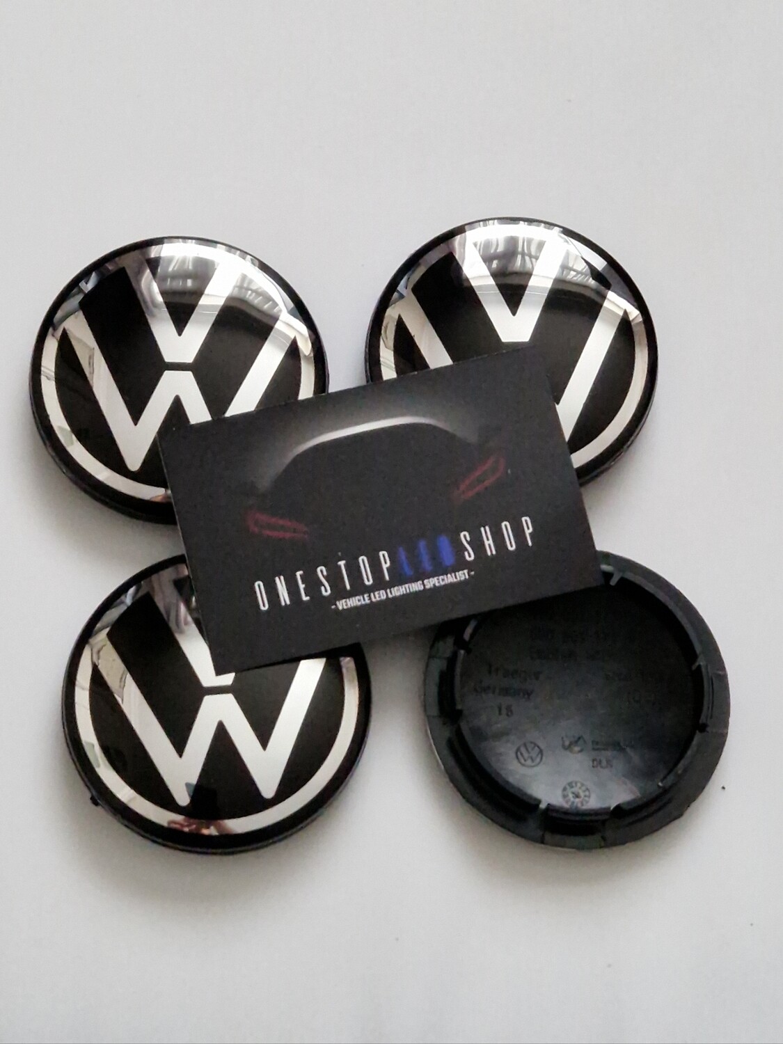 4 X Volkswagen 6CD 601 171 56mm Alloy wheel center hub caps