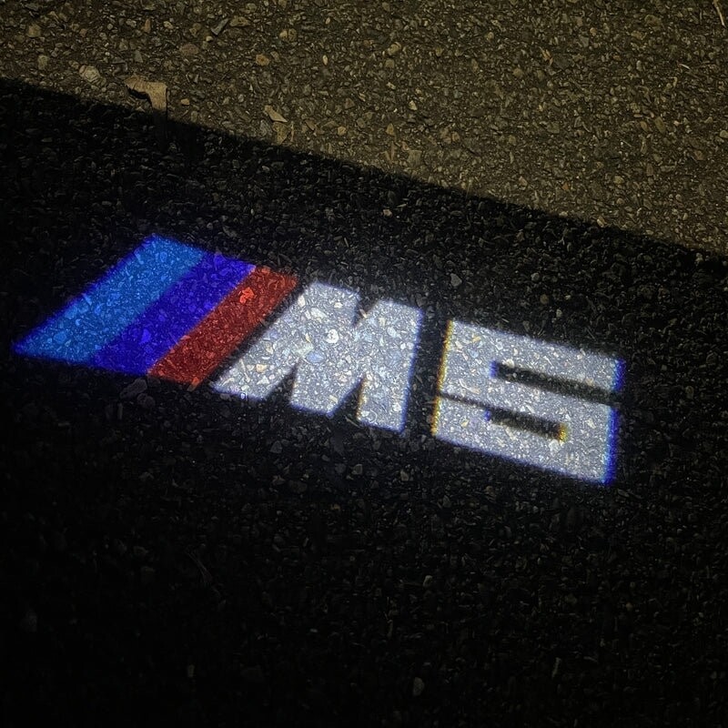 2pc BMW M5 door projector shadow LED kit logo
