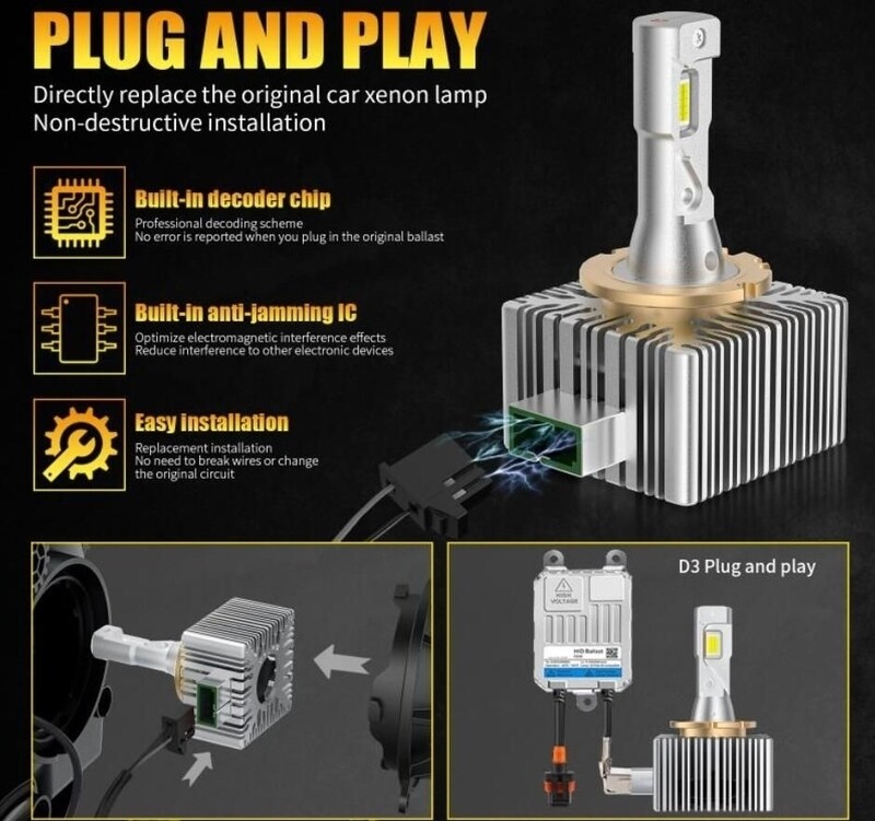 Xenon to LED kit plug and play d4s d4r direct fit error free