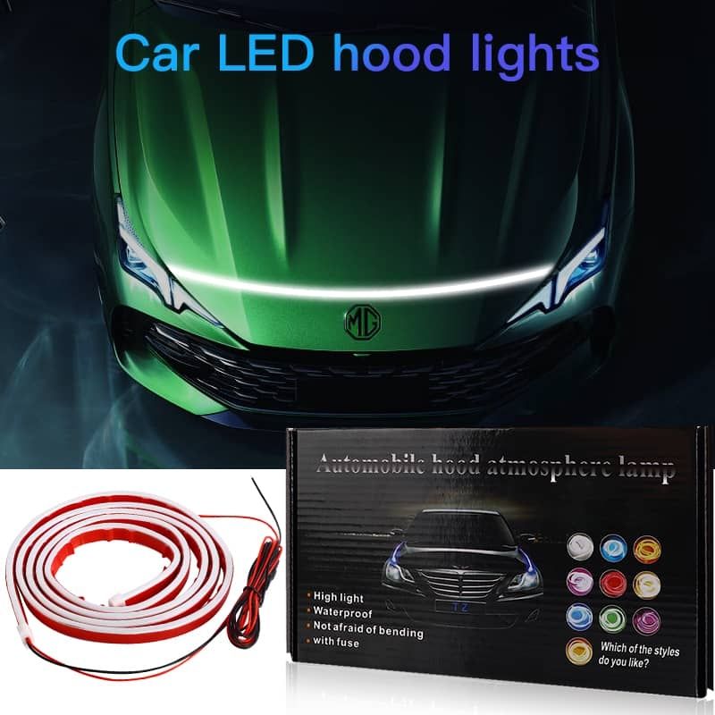 Bonnet hood dynamic LED white strip 1 year warranty