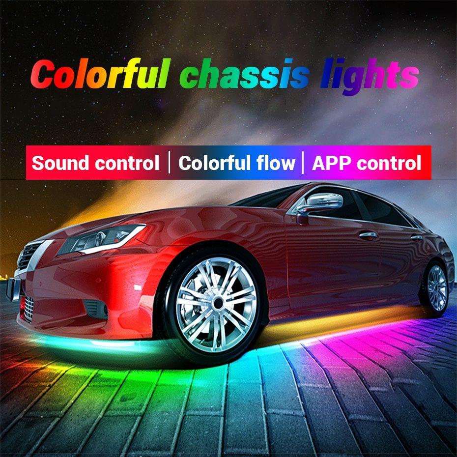 4pc Symphony underglow LED strips phone app remote controlled bluetooth kit