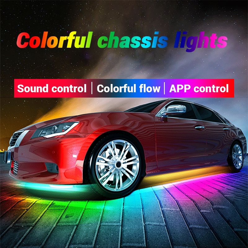 4pc Symphony underglow LED strips phone app remote controlled bluetooth kit