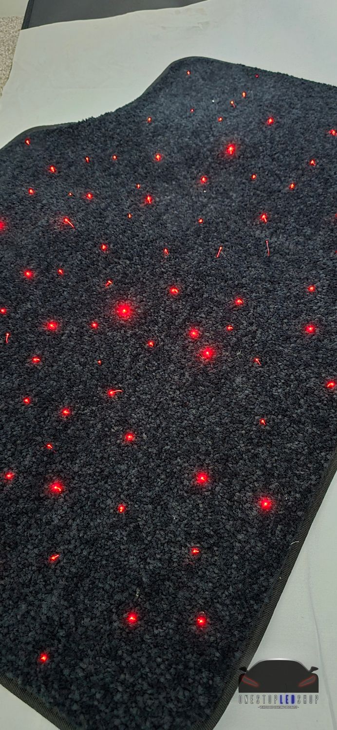 4pc starlight twinkle car mat set thick quality remote control or bluetooth app controlled star light
