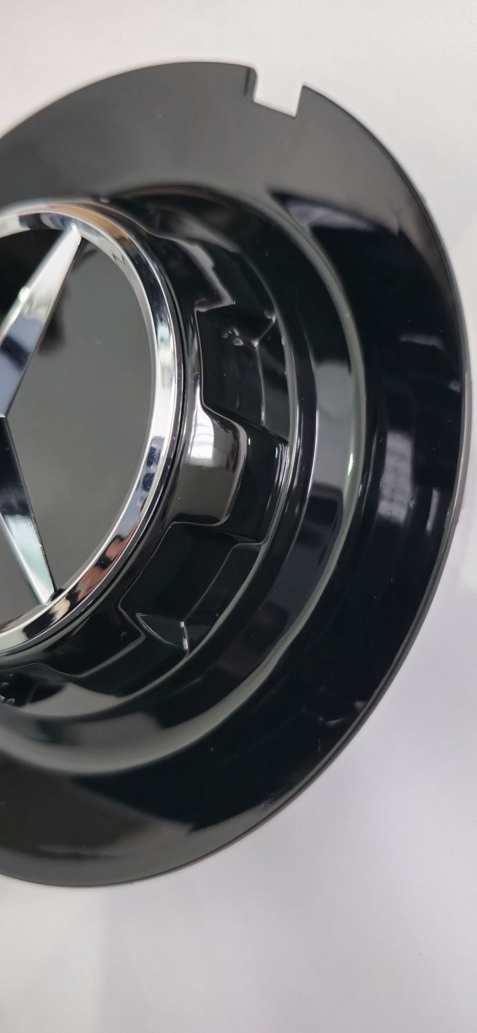Tapa Central De Rueda Negra De 147mm Para Mercedes C63 Y CLS W219 – Emblema Original, 1 Unidad