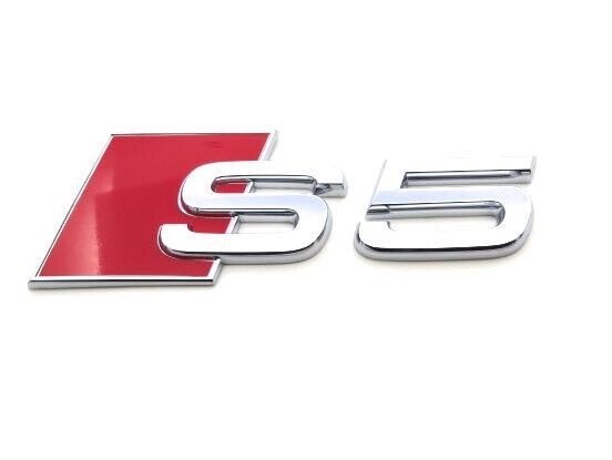 Audi S5 chrome replacement rear boot trunk badge emblem adhesive stick on