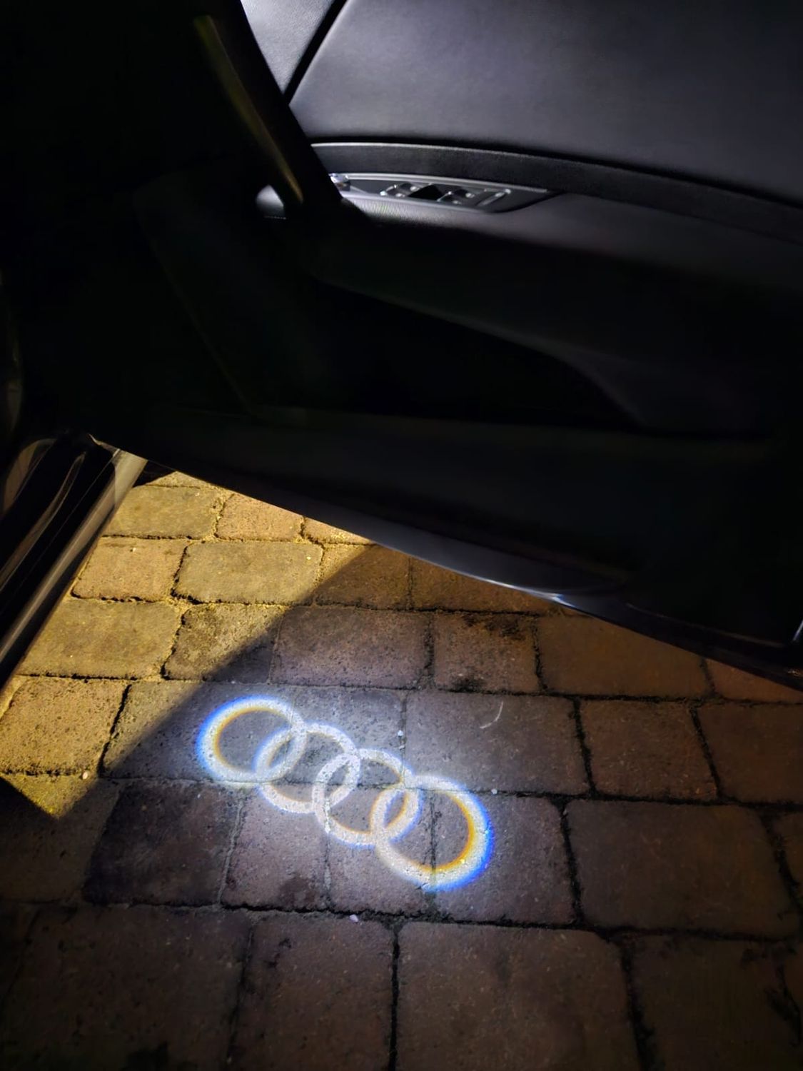 2pc Audi door projector shadow LED kit 4 ring OOOO logo