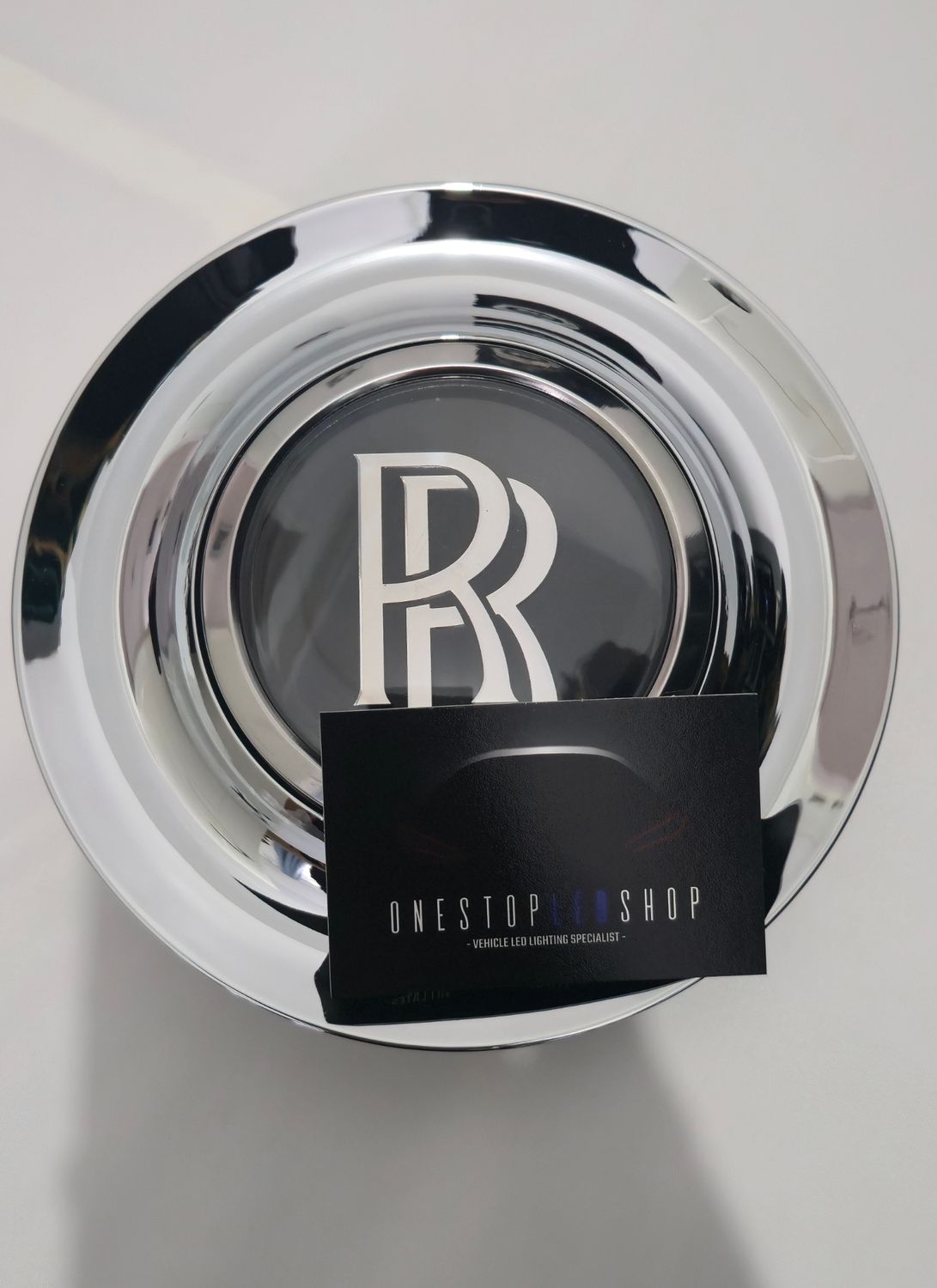 1pc Rolls Royce 183mm silver chrome alloy wheel center hub cap self levelling floating