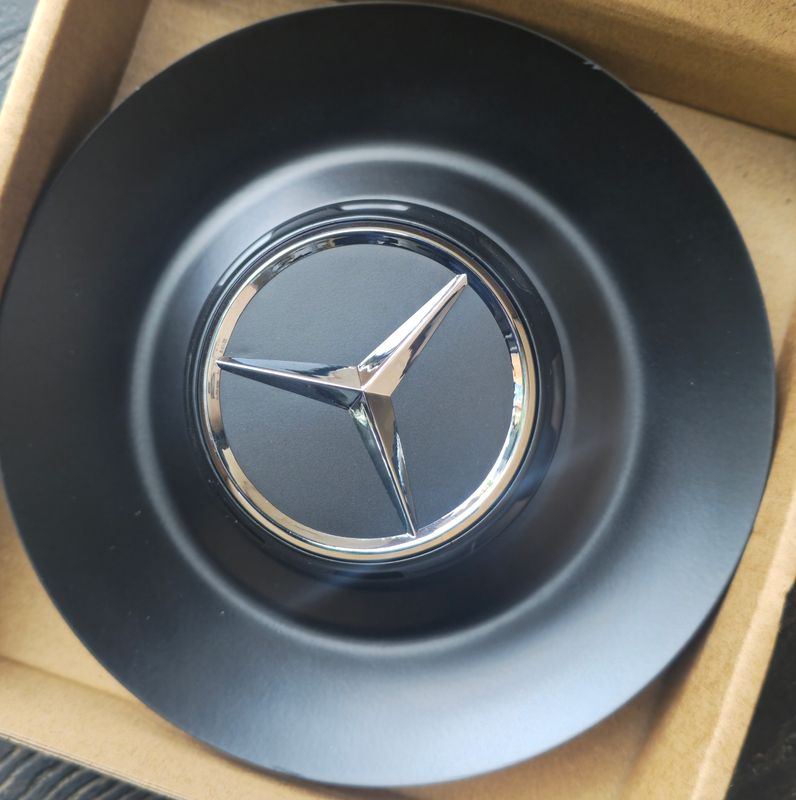 1pc A0004003400 Mercedes Benz 164mm 67mm black alloy wheel center hub cap