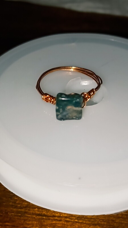 Black Quartz crystal ring