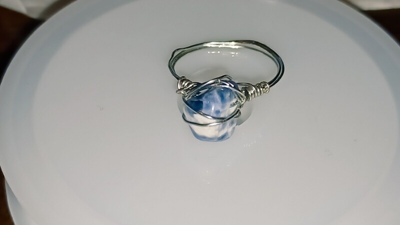 Blue Adventurine Crystal Ring