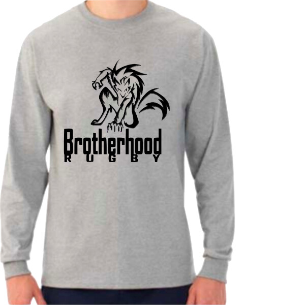 Personalized Grey Long Sleeve Cotton Shirt