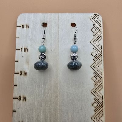 Ocean Mist” Beaded Earrings