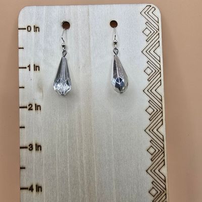 Moonlight Teardrop” Dangle Earrings – Faceted Acrylic Elegance