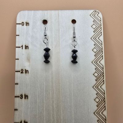 “Onyx &amp; Ebony” Earrings – Double Nugget Drops