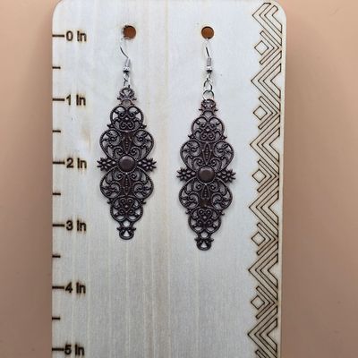 “Antique Rose” Earrings – Ornate Filigree &amp; Vintage Flair