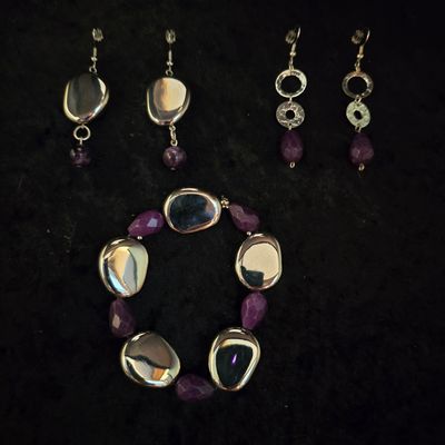 “Lavender Allure” Jewelry Set – Amethyst Accents &amp; Silver Harmony