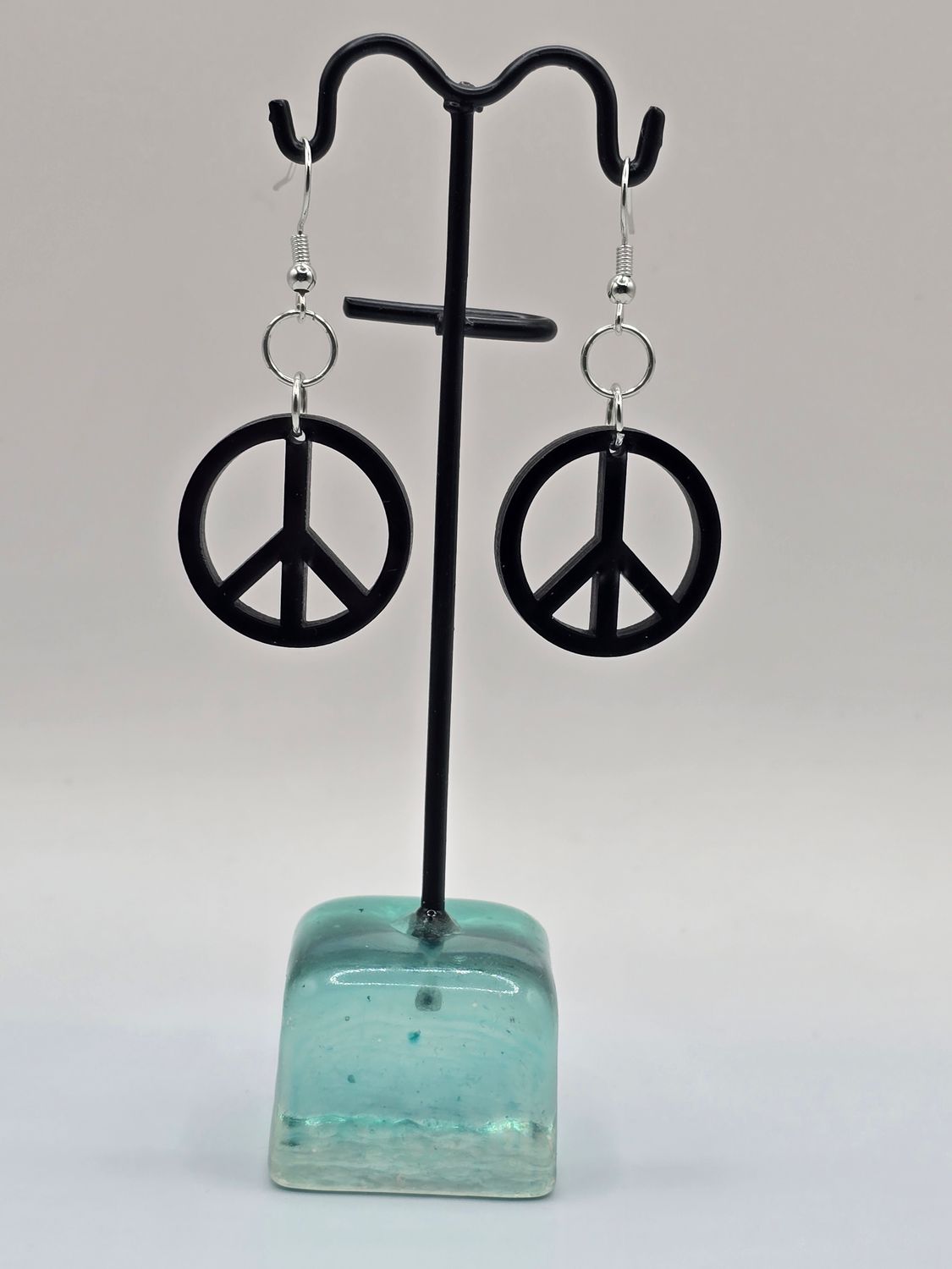 Peace Out” Acrylic Earrings – Lightweight Retro Vibe