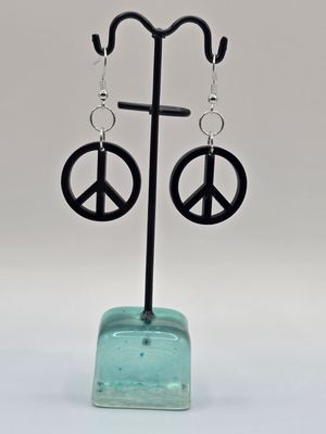 Peace Out” Acrylic Earrings – Lightweight Retro Vibe