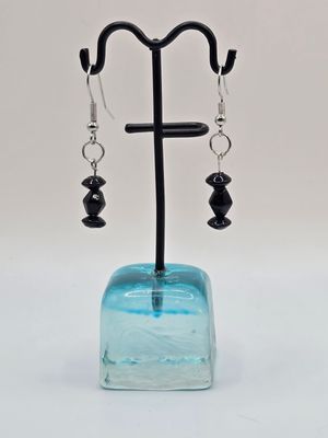 “Onyx &amp; Ebony” Earrings – Double Nugget Drops