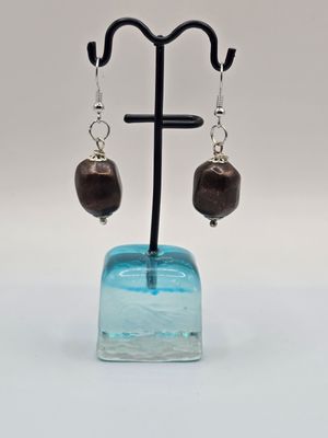 “Tapestry of Bronze” Earrings – Irregular Metallic Beads