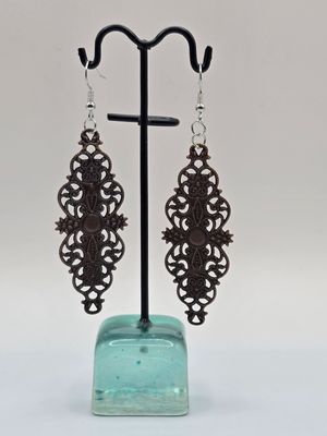 “Antique Rose” Earrings – Ornate Filigree &amp; Vintage Flair