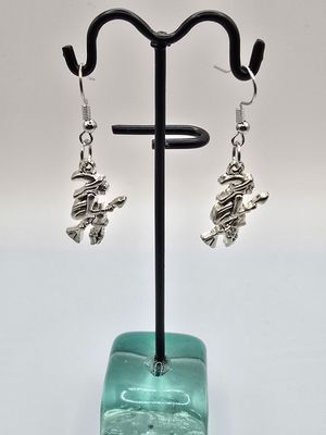 Witch Way to Trouble&quot; Whimsical Witch Earrings