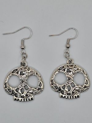 Bone Bower" Ornamental Skull Earrings