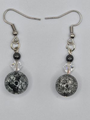 Orbit Drop Glass Galaxy Earrings