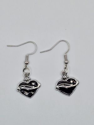 Rebel Heart Textured Loop Earrings
