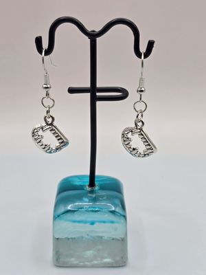 Fanged Flair Vampire Teeth Dangle Earrings – Silver-Toned Gothic Drops