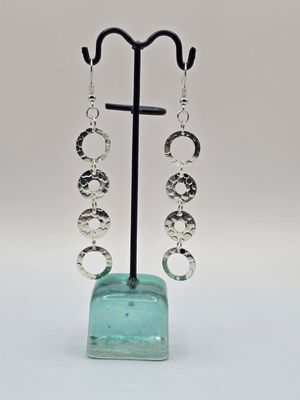 Ripple Rhythm Hammered Hoop Earrings