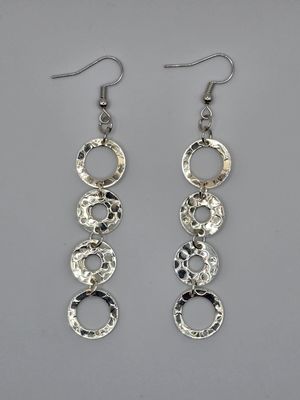 Ripple Rhythm Hammered Hoop Earrings