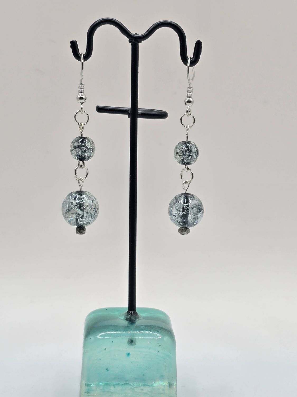 Twilight Echo Crackle Drop Earrings