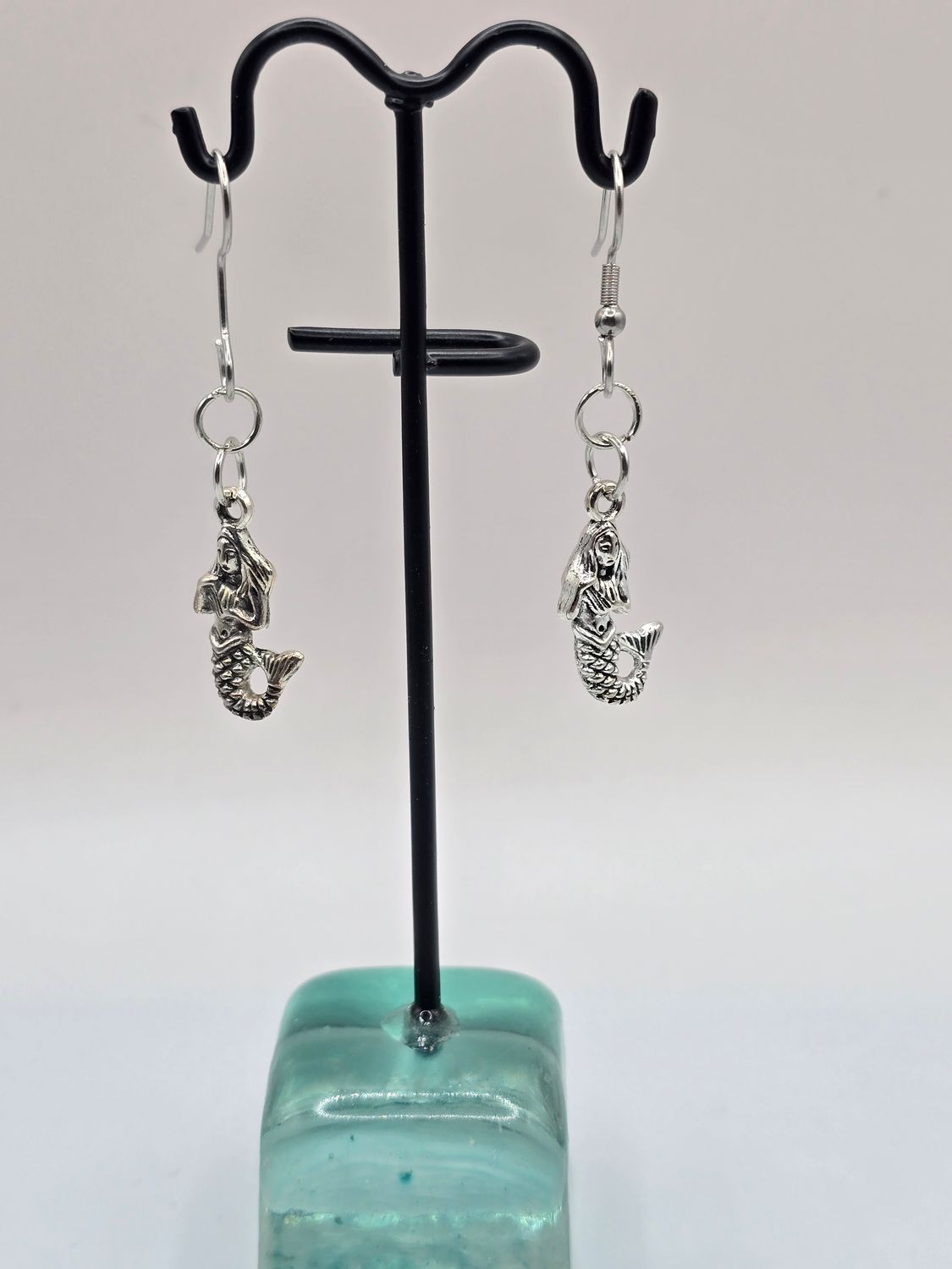 Silver Siren: Mermaid Dangle Earrings