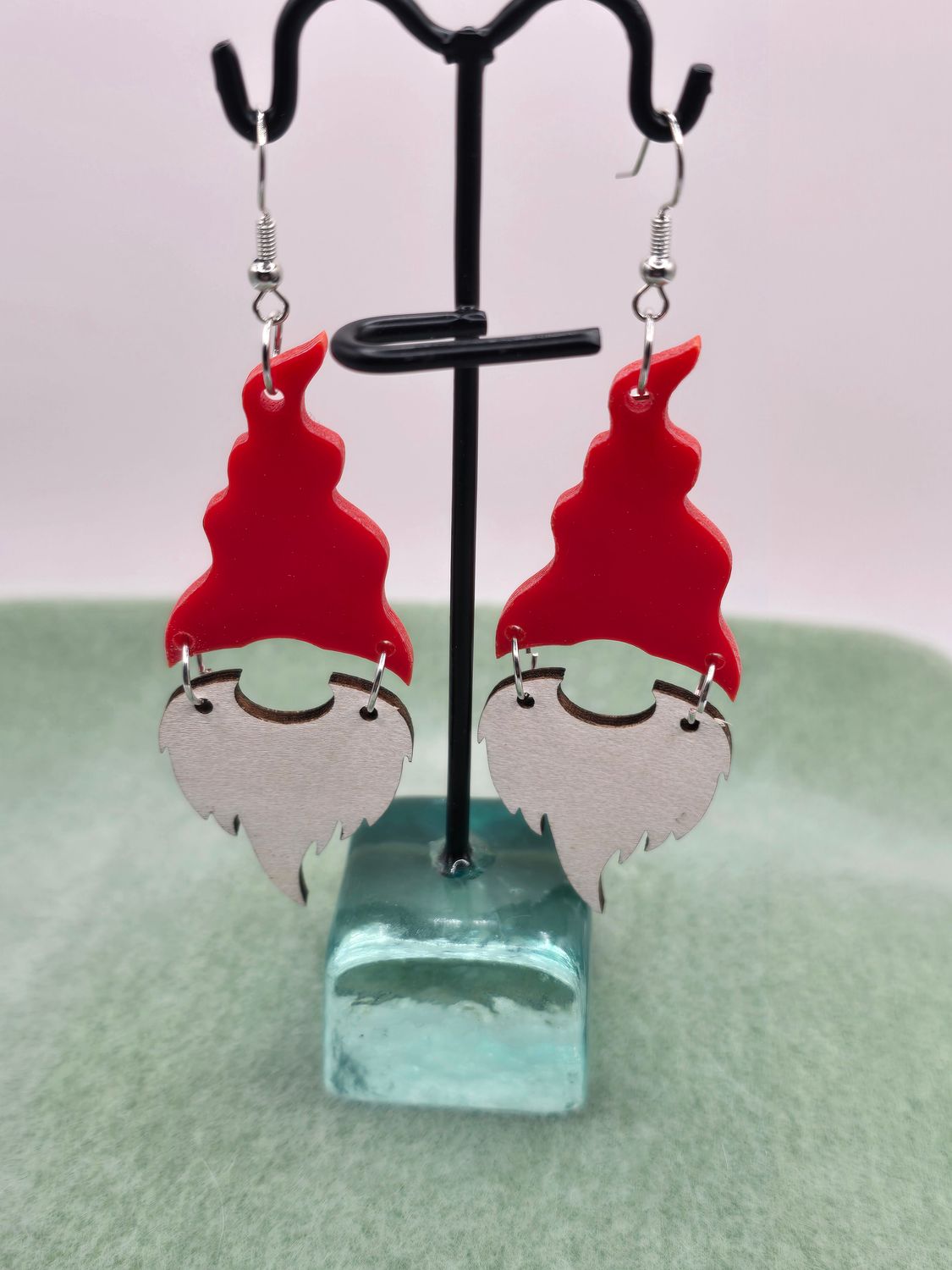 Red Hat Rascals: Holiday Gnome Dangle Earrings