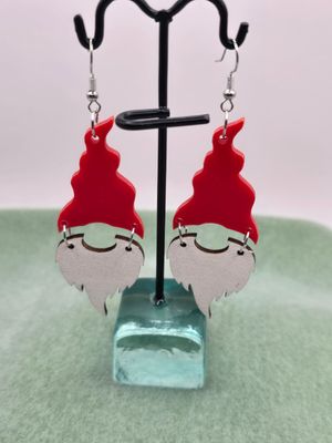 Red Hat Rascals: Holiday Gnome Dangle Earrings