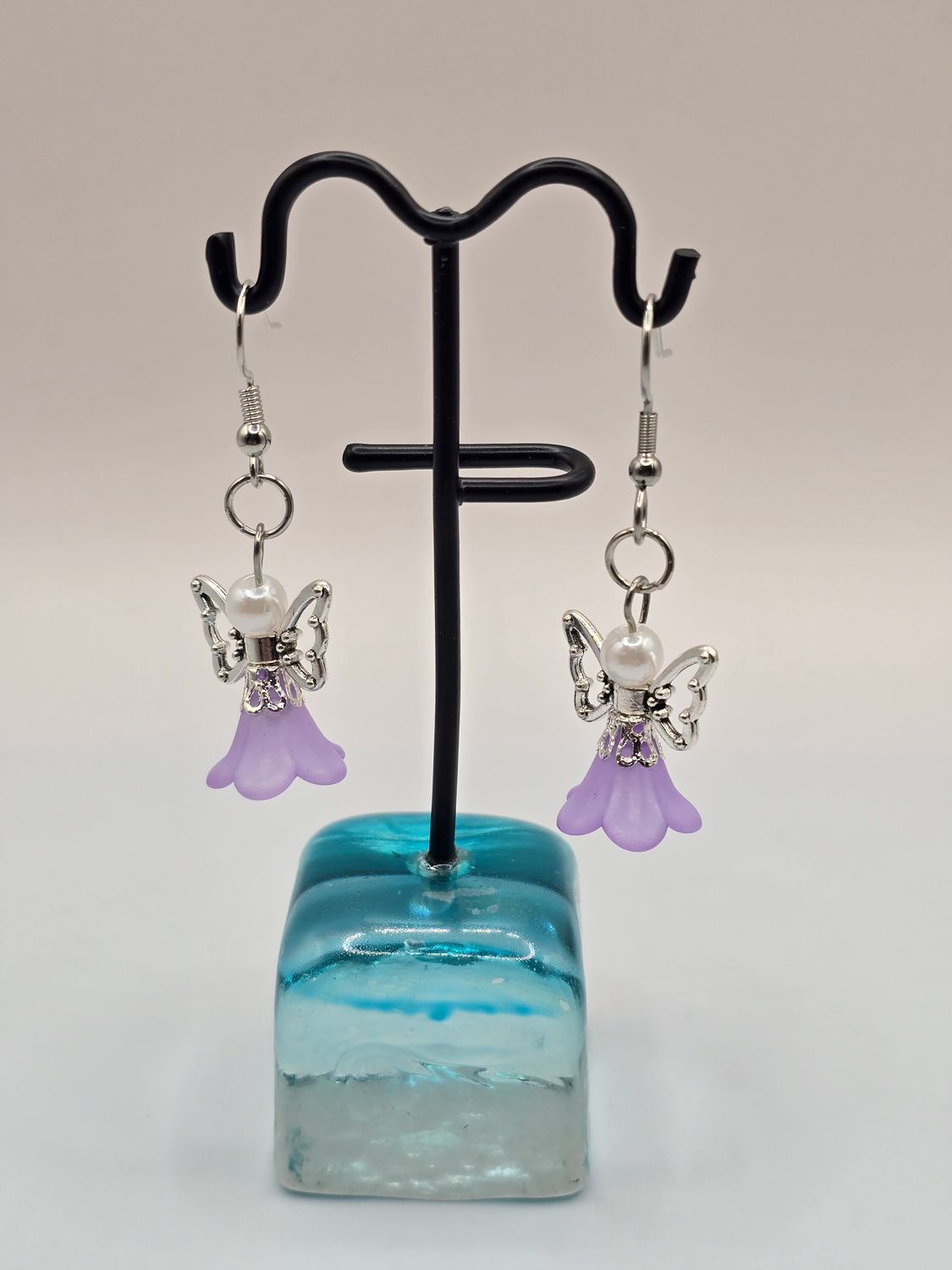 Lavender Spirit: Angel Flower Earrings
