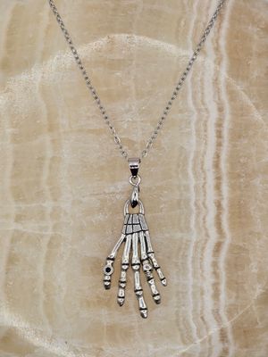 Final Touch Skeletal Hand Necklace