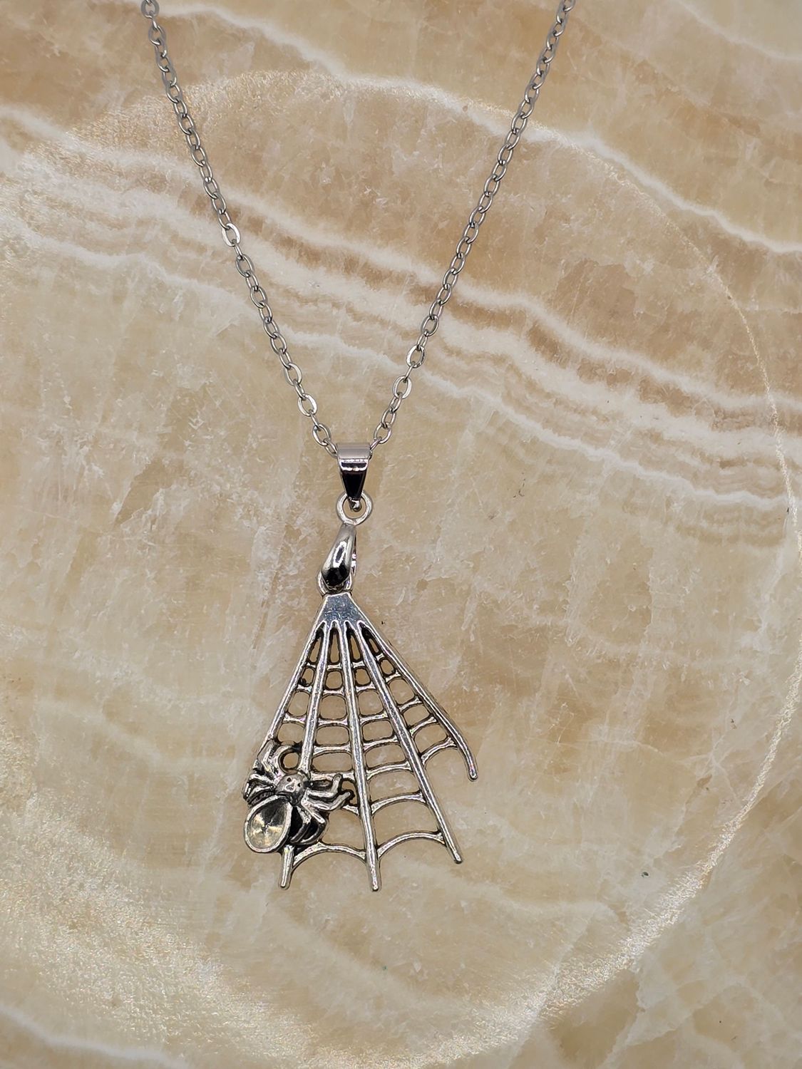 Web &amp; Flow Spider Necklace