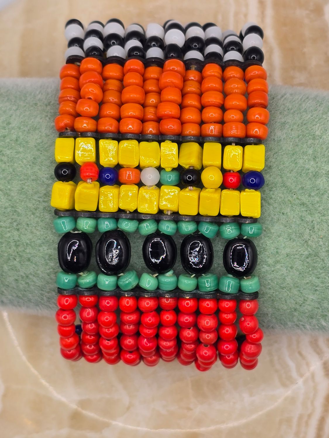 “Pixel Pop” Bracelet – Acrylic Beads on Stretch Cord