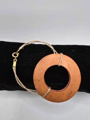Grounded Zero Cuff – Round Wood &amp; Hemp Bracelet