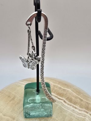 Whispers in the Vines: Butterfly Charm Bookmark