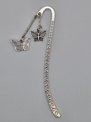 Whispers in the Vines: Butterfly Charm Bookmark
